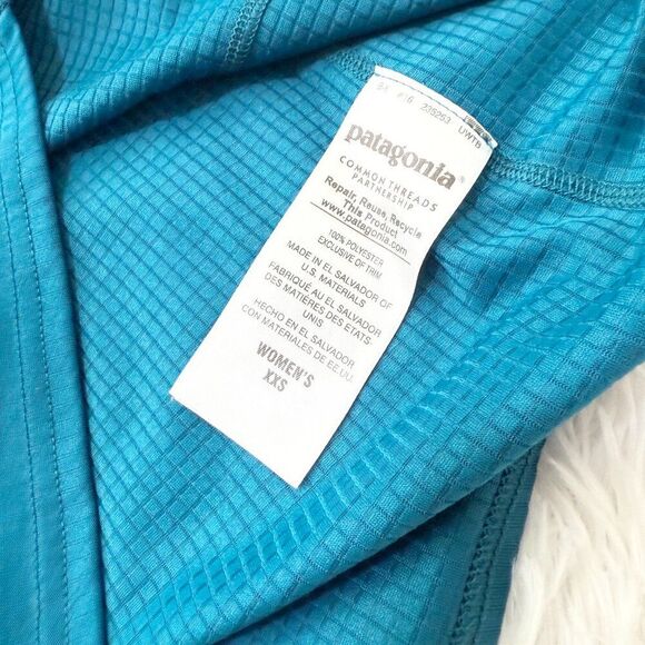 Women Patagonia Midweight Capilene Baselayer 1/4 Zip Pullover Marine Blue XXS - Picture 9 of 10